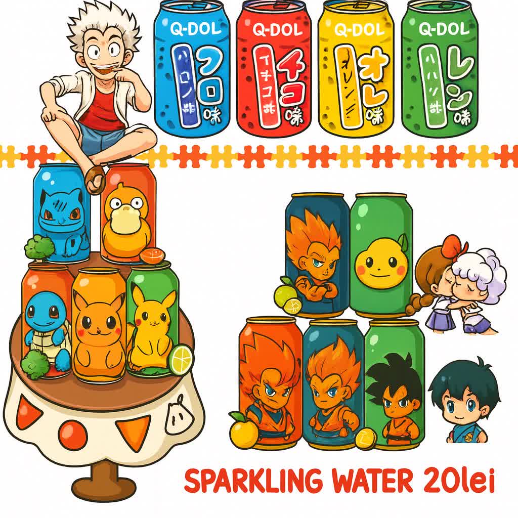 Apă carbogazoasă anime